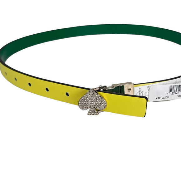 Kate Spade New York pavé spade reversible leather belt Large main image 6